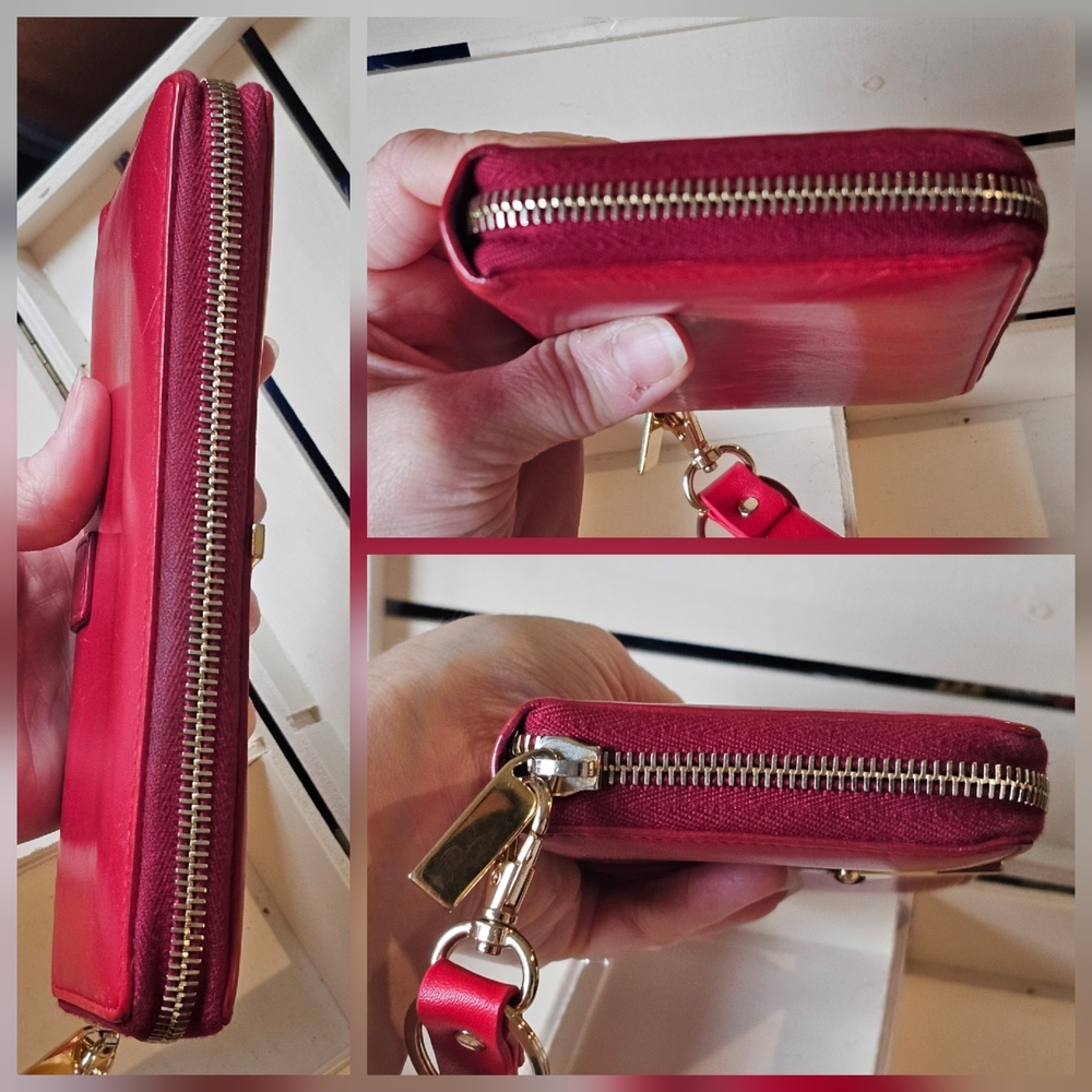 YSL Yves Saint Laurent 2014 "Y" Ligne "Chyc" Continental Wallet w/Wristlet - Picture 12 of 13